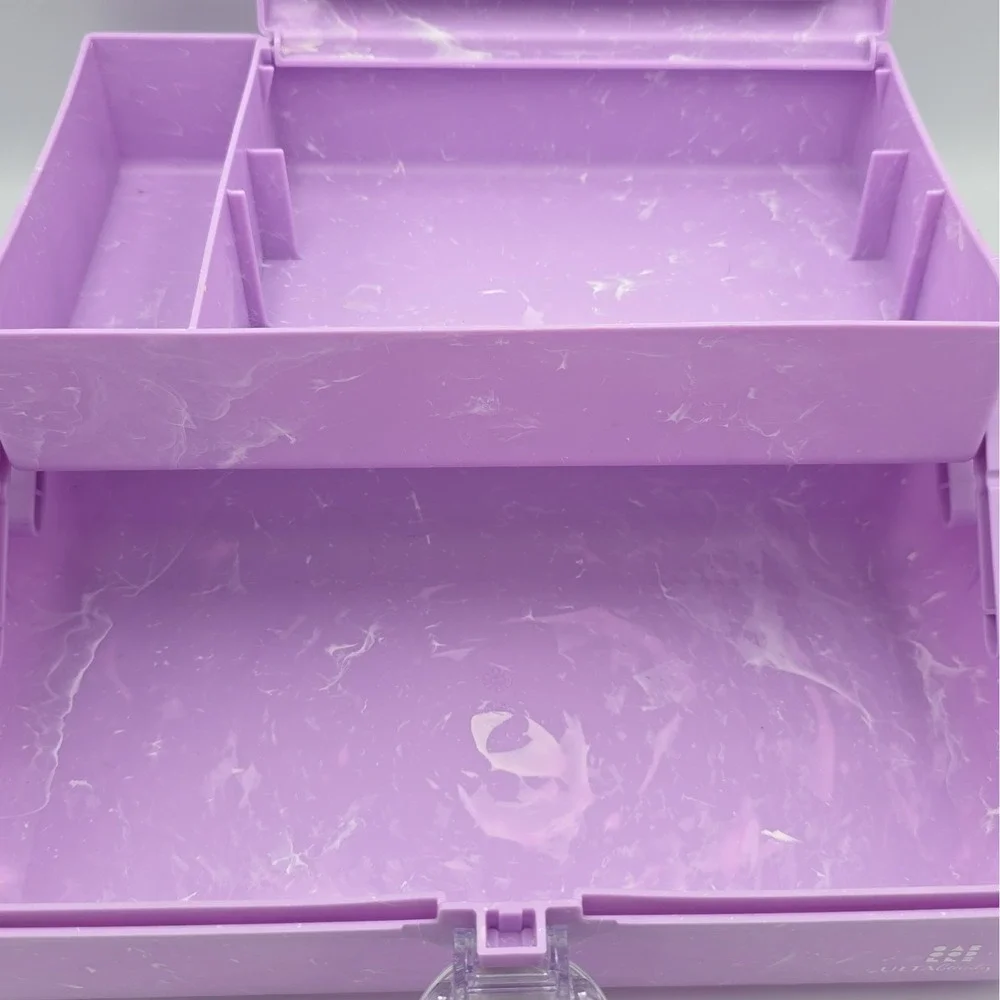Ulta Beauty Caboodle Make Up Purple Marbled Large Storage Case w/ Mirror